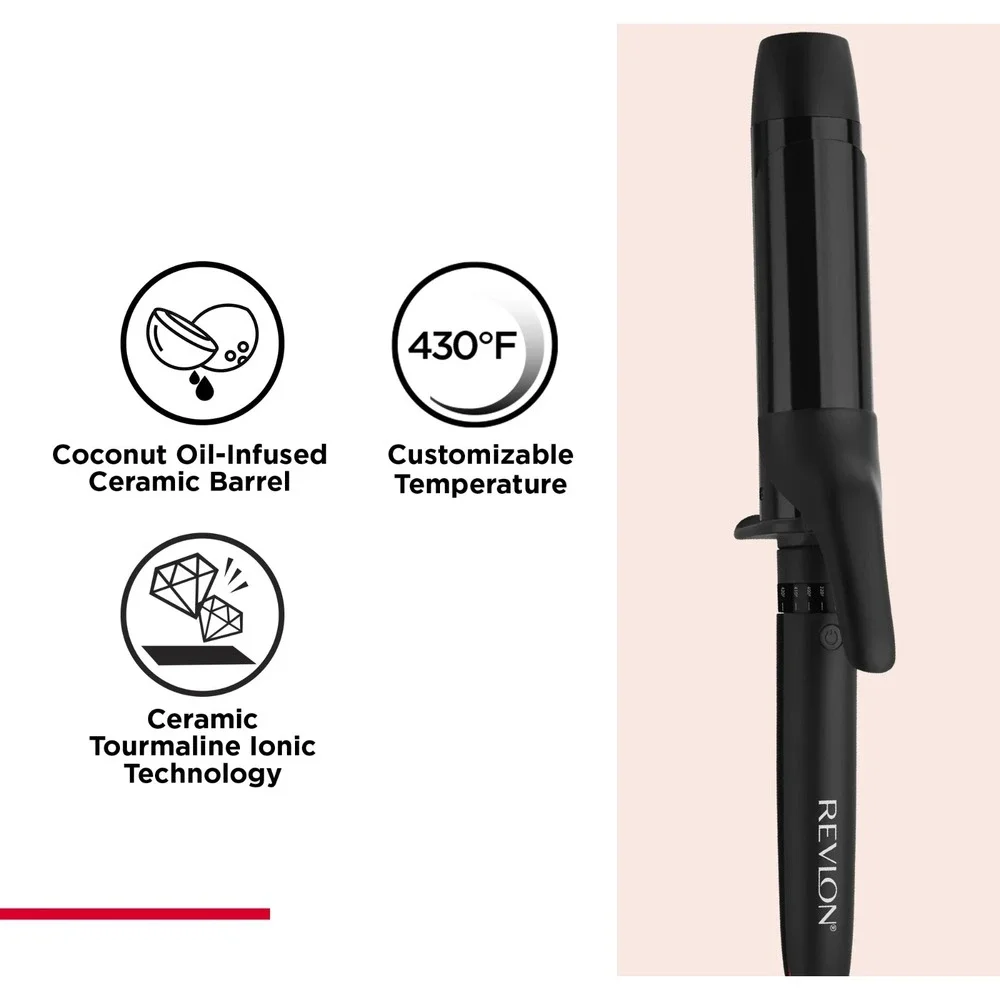 Revlon Smoothstay Coconut Oil Infused Curling Iron 1 1/2